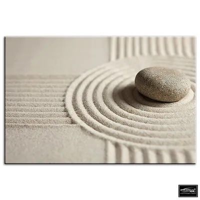 Pebble Sand   Bathroom BOX FRAMED CANVAS ART Picture HDR 280gsm • £19.99