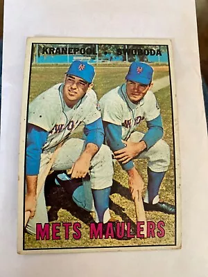 1967 Topps #186 Mets Maulers Ed Kranepool Ron Swoboda - VG EX • $2.50