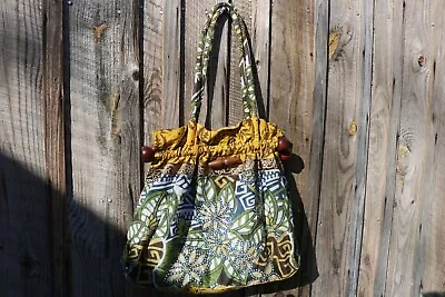 Large Green And Yellow Spring Tote-16  X 15  • $14.85