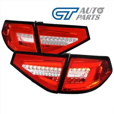 Clear Red 3D LED Tail Light Dynamic Signal For 08-13 Subaru Impreza G3 WRX RS • $449.74