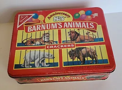VINTAGE Nabisco Barnum's Animal Crackers 85th Anniversary Collector Tin Box 1987 • $4.99