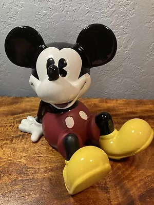 Vintage Mickey Mouse Coin Piggy Bank Enesco Brand Ceramic • $9.99