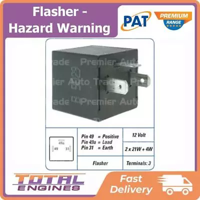 PAT Premium Flasher - Hazard Warning Fits Ford Fairlane AU I/AU III/NF/NL 4.0L V • $56.58