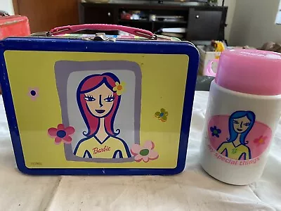 Vintage Barbie Metal Lunch Box With Thermos High Grade Original • $39.99