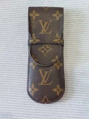 Louis Vuitton Pen Case Holder In Dark Brown Monogram USED Authentic No Box • £149.99