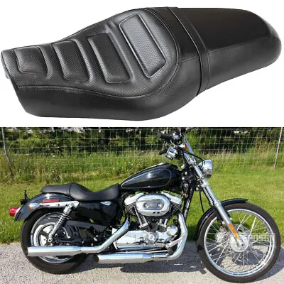 Two Up Driver Passenger Seat For Harley Davidson 2004-2015 Sportster XL 1200 883 • $99.49