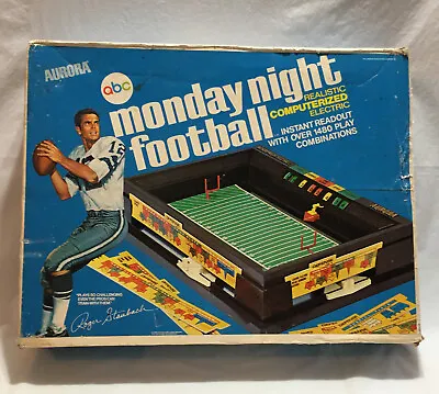 Vintage 1972 Aurora Roger Staubach Abc Monday Night Football Game **parts • $10.95
