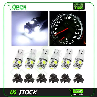 6x T10 PC194 White 5SMD LED Socket Instrument Dashboard Panel Light Bulb For BMW • $9.79