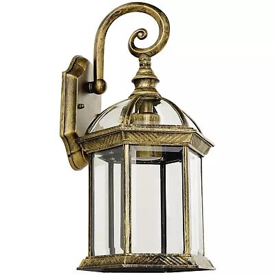 Traditional Vintage Wall Lantern Outdoor Post Lights Waterproof Garden Home Lamp • £20.95