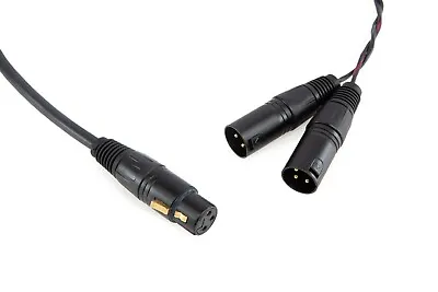 Cannare Studio Balanced Y Splitter Cable | Gold XLR Female To Dual Male. • $47.90