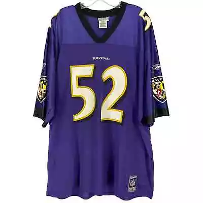 Vintage Baltimore Ravens Ray Lewis #52 Reebok NFL Jersey Men’s XXL 2XL • $45.97