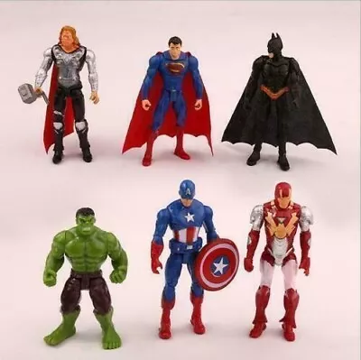 £8.95 • Buy Marvel Avengers Batman Superman Hulk Superhero Action Figure Cake Topper All 6