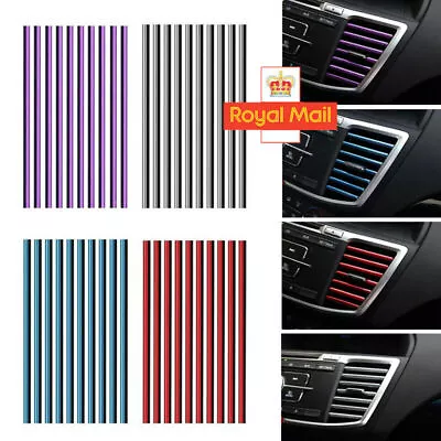 10Pcs Car Air Conditioner Outlet Vent Grille Decor U Shape Molding Trim Strip UK • £3.18