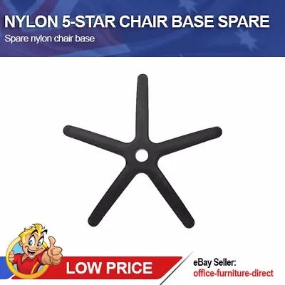 $49 • Buy Office Chair Base Spare Replacement Nylon Black 5 Star Bases Computer Chairs  