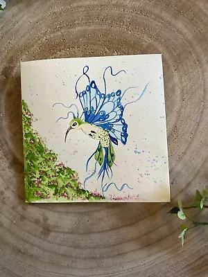 £3 • Buy Hand Painted Watercolour Fantasy Fairy Butterfly Bird Card