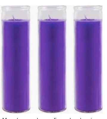 Velas Purple GLASS CANDLE 5-7 DAY 24 PACK YORUBA Veladora ReligiosaSAN LAZARO • £114.98