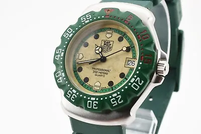 Vintage TAG HEUER Formula 1 372.513 Green Quartz Womens Mens Watch From Japan • $219.99