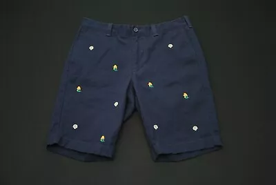 J.Crew Embroidered Shorts Men's 33 Mermaid Sea Shells Blue Critter Rivington • $24.99