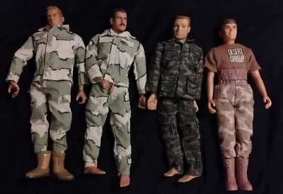 Lot Of 4 Vtg 12” Army Military Dolls/Figures Soldiers  • $30