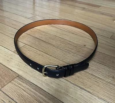 Coach Sz 36/90 Men's Black Glove Tanned Cowhide Leather Belt #6600 USA • $25.99