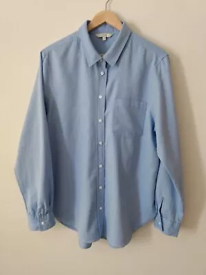 £3.99 • Buy Next Ladies Shirt Boyfriend Blue UK14 Long Sleeves 100% Cotton Longline Unworn