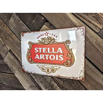 Stella Artois Beer Vintage Style Sign - 12in X 8in • $15.50