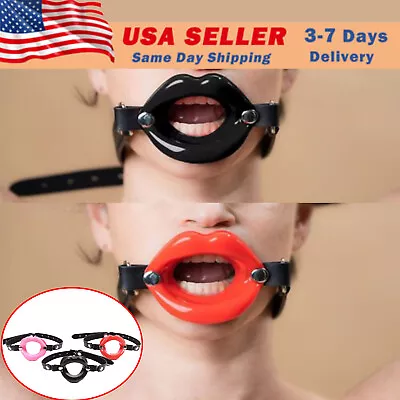 Lips Open Mouth Plug Ball Oral Fixation Gag Dilator Adjustable Belt Restraint • $7.99