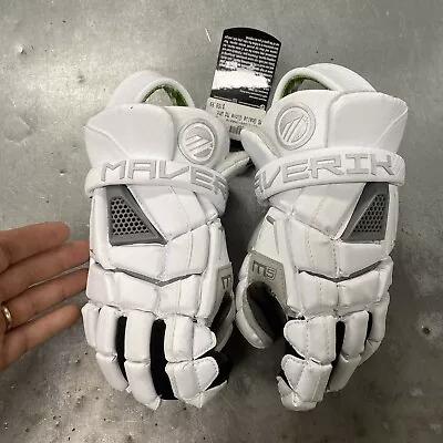 Maverik Mens M5 Lacrosse 12in Gloves White (Med) • $100