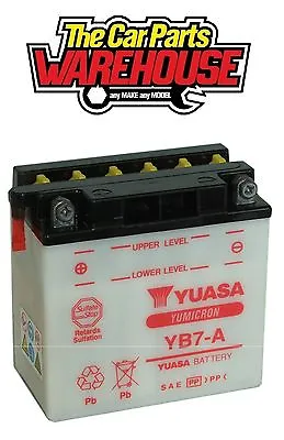 YB7-A Genuine Yuasa Motorcycle ATV Quad Buggy Battery FREE POST With Acid  • £36.49