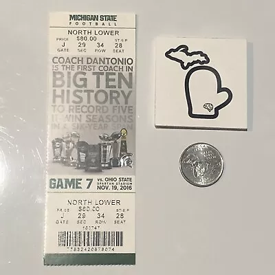 2016 Ohio State Buckeyes @ Michigan State MILESTONE Football Ticket OSU MSU EX • $8.99