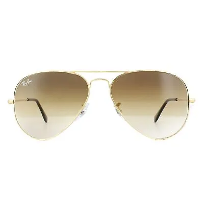 Ray-Ban Sunglasses Aviator RB3025 001/51 Gold Brown Gradient 58mm Medium • $222.20