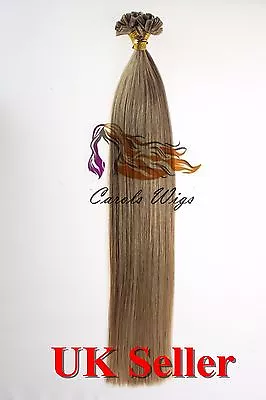 18  1g 8A* Russian Remy Double Drawn Italian Keratin U-Tip Human Hair Extensions • £33