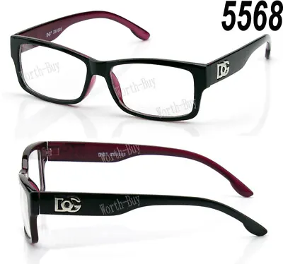 New Mens Womens Square Clear Lens Frame Eye Glasses Fashion Designer Black Nerd  • $8.45