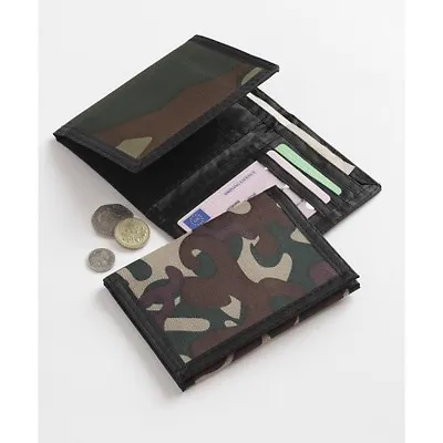 Mens Boys Green Camouflage Pattern Bi Fold Wallet - Brand New • £4.39