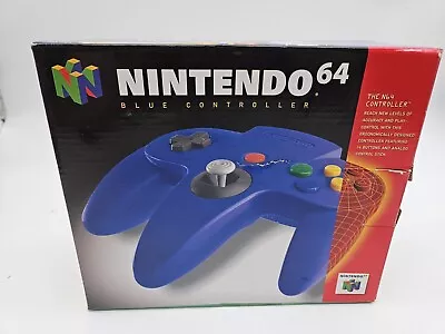 NEW Unused Blue Nintendo 64 N64 Controller RARE 1998 Variation BOX DAMAGE • $249.99