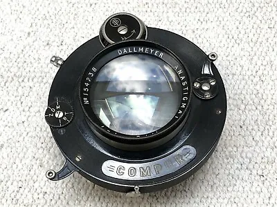 £233.75 • Buy Dallmeyer 7” (178mm) F4.5 Anastigmat Lens In Compur Shutter