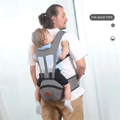 £15.99 • Buy Portable Front Back Baby Toddler Waist Hip Seat Wrapped Straps Backpack UK