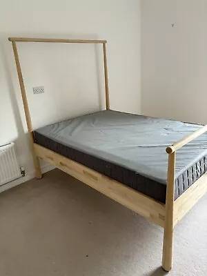 Solid Birch Bed Frame Ikea • £10