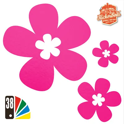 25 DAISY FLOWER STICKERS DECALS For Car | Wall | Home - 38 Colours (S4) • £4.95
