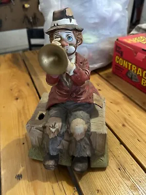 Waco Melody In Motion Willie The Hobo Clown Music Box Trumpet • $30