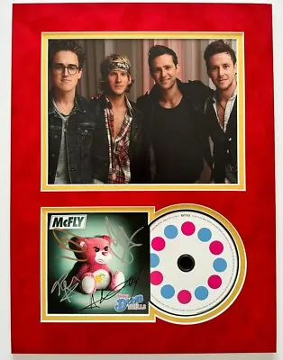 McFly Fully Signed CD Photo & Mounted Display AFTAL UACC RACC Trusted + COA • £100