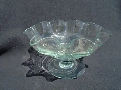 Murano Glass? Controlled Bubbles Pedestal Fruit Bowl • $18