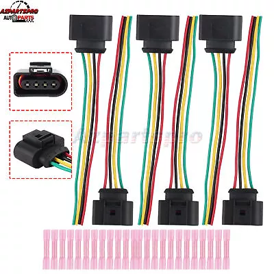 6 Pack Ignition Coil Connector Harness Plugs Wiring W/Terminals For Audi A4 VW • $15.99