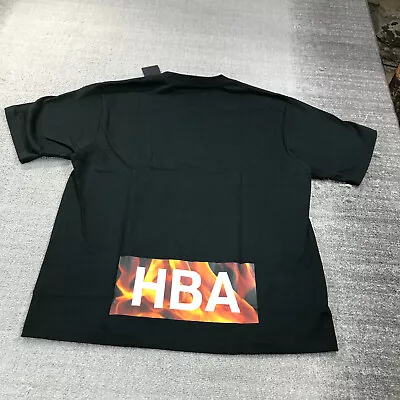 Hood By Air Shirt Mens Large L  Ablaze Box Logo Flames Fire Tee Short Sleeve HBA • $128.88