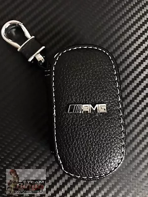 Suits AMG & Mercedes Benz C63 E63 Leather Key Case Key Fob Holder AUD Stock 🇦🇺 • $22.99