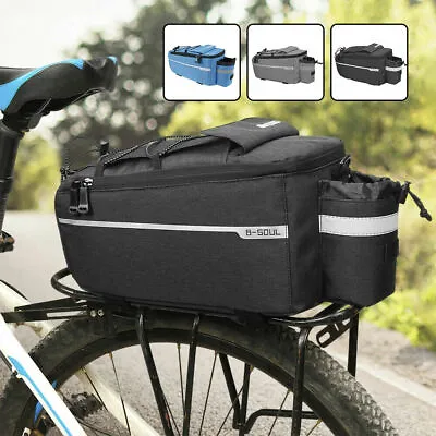 Cycling Bicycle Rear Rack Bag 10L Waterproof Bike Trunk Pannier Saddle Bag • $8.98
