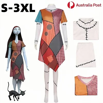 Nightmare Before Christmas Sally Finkelstein Cosplay Costume  Fancy Dress Party • $23.83