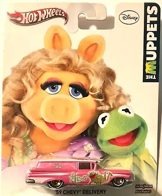 Hot Wheels 2012 Pop Culture The Muppets  PIGGY & KERMIT 59 CHEVY DELIVERY X8318 • $16.96