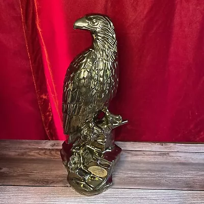 1984 ARNEL'S EAGLE Ceramic Hand-Painted Statue Bronze Metallic Vintage • $24