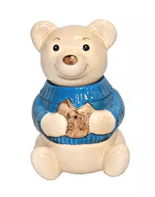 Metlox California Pottery Cookie Jar Teddy Bear Eating Cookie  Vintage  M5168 • $54.99